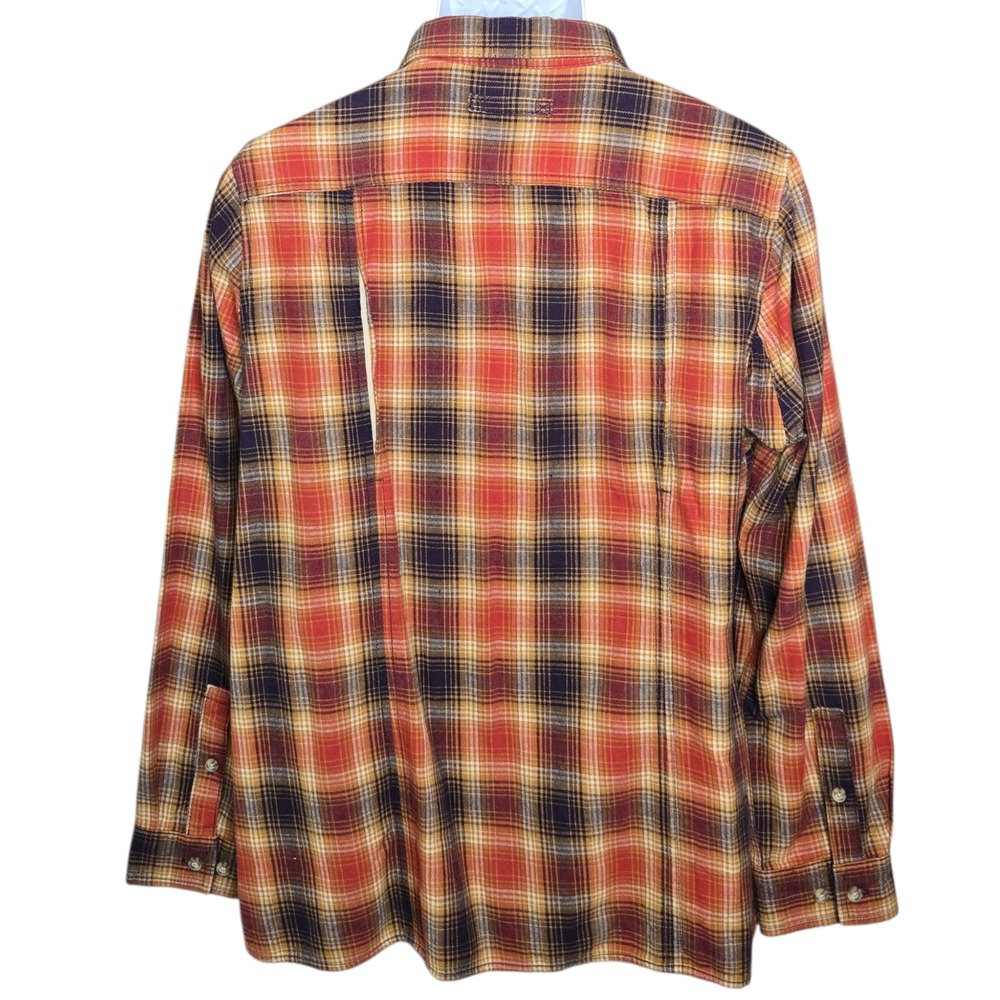 Duluth Trading Womens Free Swingin Flannel Shirt Size Large Plaid Country Chore - Picture 4 of 9